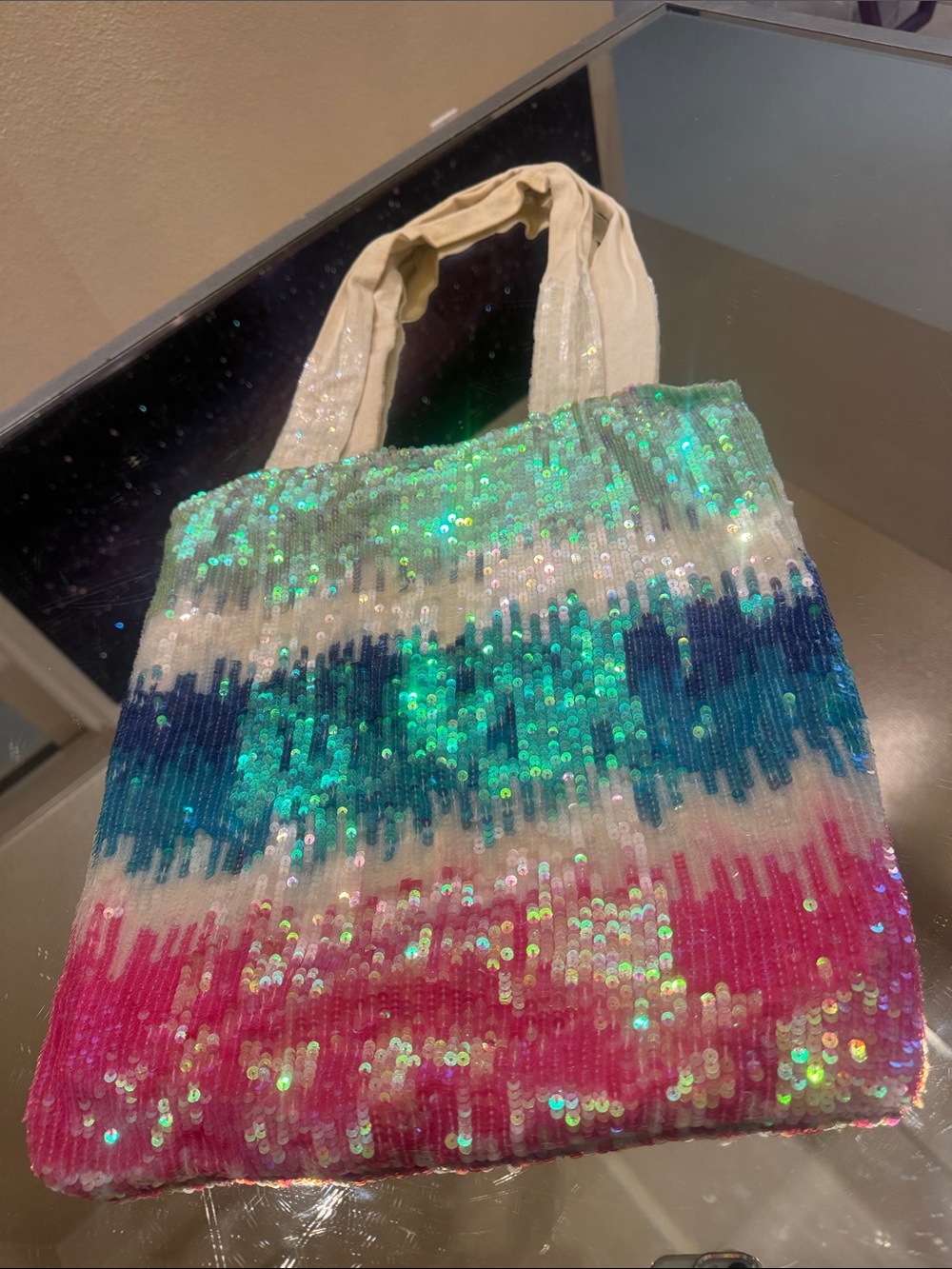 Retrofete Mermaid Sequin Tote Bag